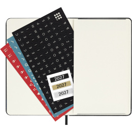 Diary 12M Weekly Notebook 2027 Hardcover Pocket Black  in the group Paper & Pads / Planners / 12-Month Planners at Pen Store (137458)