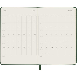 Diary 12M Weekly Notebook 2027 Hardcover Pocket Myrtle Green  in the group Paper & Pads / Planners / 12-Month Planners at Pen Store (137460)