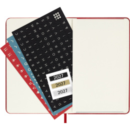 Diary 12M Weekly Notebook 2027 Hardcover Pocket Red  in the group Paper & Pads / Planners / 12-Month Planners at Pen Store (137463)