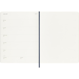 Diary 12M Weekly Notebook 2027 Softcover XL Sapphire Blue  in the group Paper & Pads / Planners / 12-Month Planners at Pen Store (137469)