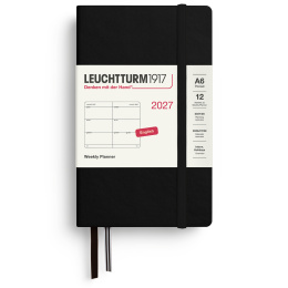 Diary Weekly Planner 2027 A6 Black in the group Paper & Pads / Planners / 12-Month Planners at Pen Store (137479)