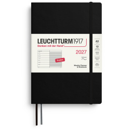 Diary Weekly Planner & Notebook 2027 A5 Soft Cover Black in the group Paper & Pads / Planners / 12-Month Planners at Pen Store (137493)