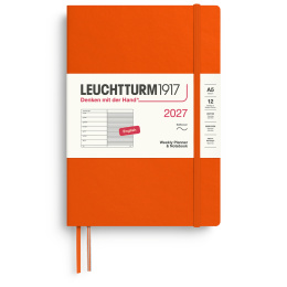 Diary Weekly Planner & Notebook 2027 A5 Soft Cover Pumpkin in the group Paper & Pads / Planners / 12-Month Planners at Pen Store (137498)