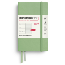 Diary Weekly Planner & Notebook 2027 A6 Sage in the group Paper & Pads / Planners / 12-Month Planners at Pen Store (137509)