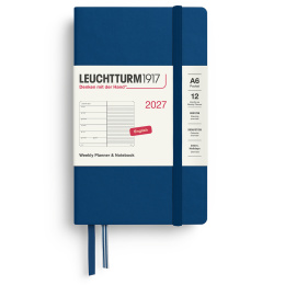 Diary Weekly Planner & Notebook 2027 A6 Indigo in the group Paper & Pads / Planners / 12-Month Planners at Pen Store (137511)
