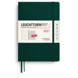 Diary Weekly Planner & Notebook 2026 A5 Forest Green in the group Paper & Pads / Planners / 12-Month Planners at Pen Store (137521)