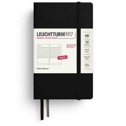 Diary Daily Planner 2027 A6 Black in the group Paper & Pads / Planners / 12-Month Planners at Pen Store (137533)