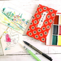 Gansai Tambi Irodori Kobako Watercolour set red in the group Art Supplies / Artist colours / Watercolour Paint / Watercolour pans at Pen Store (137567)