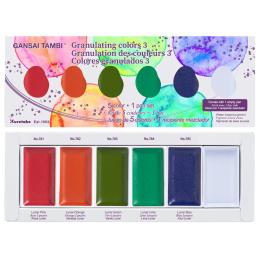 Gansai Tambi Aquarelle 5-set Granulating Colors 3 in the group Art Supplies / Artist colours / Watercolour Paint / Watercolour pans at Pen Store (137569)