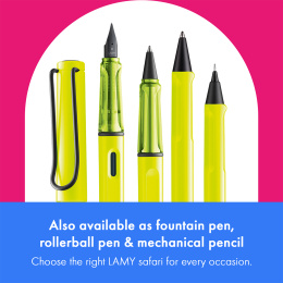 Safari Ballpoint pen Neon Yellow in the group Pens / Fine Writing / Ballpoint Pens at Pen Store (137580)