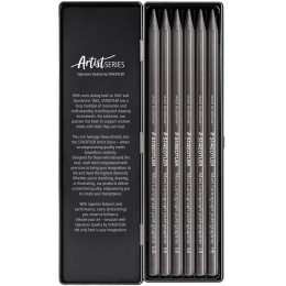Pure graphite pencils Mars Lumograph set of 6 in the group Art Supplies / Crayons & Graphite / Graphite & Pencils at Pen Store (137602)