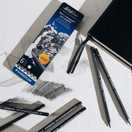 Pure graphite pencils Mars Lumograph set of 6 in the group Art Supplies / Crayons & Graphite / Graphite & Pencils at Pen Store (137602)