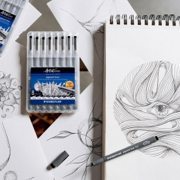 Pigment Liner 8-set in the group Pens / Artist Pens / Fineliners at Pen Store (137608)