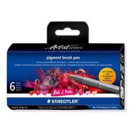 Pigment Arts Brush Pen set of 6 Red/Pink in the group Pens / Artist Pens / Brush Pens at Pen Store (137610)