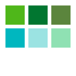 Pigment Arts Brush Pen set of 6 Green/Turquoise in the group Pens / Artist Pens / Brush Pens at Pen Store (137613)