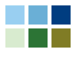 Pigment Arts Brush Pen set of 6 Blue/Green in the group Pens / Artist Pens / Brush Pens at Pen Store (137618)