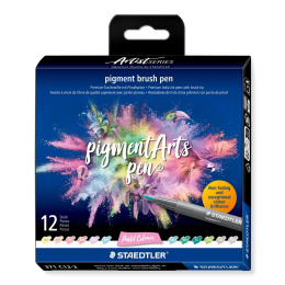 Pigment Arts Brush Pen set of 12 Pastel in the group Pens / Artist Pens / Brush Pens at Pen Store (137621)