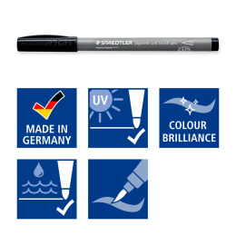 Pigment Arts Soft Brush Pen set of 6 Grey in the group Pens / Artist Pens / Brush Pens at Pen Store (137626)