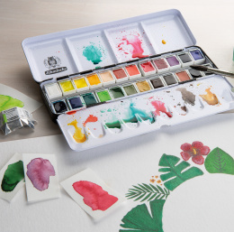 Akademie Aquarell Half Pans 12-set in the group Art Supplies / Artist colours / Watercolour Paint / Watercolour pans at Pen Store (137802)