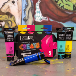 Acrylic Paint Basics Illuminated Brights Set 4 x 118 ml in the group Art Supplies / Artist colours / Acrylic Paint at Pen Store (137833)