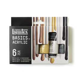 Acrylic paint Metallic & Iridescent Set Tubes 6x22 ml in the group Art Supplies / Artist colours / Acrylic Paint at Pen Store (137840)