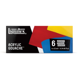 Gouache Paint Primaries Set 6x22 ml in the group Art Supplies / Artist colours / Gouache at Pen Store (137844)