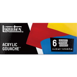 Gouache Paint Primaries Set 6x22 ml in the group Art Supplies / Artist colours / Gouache at Pen Store (137844)