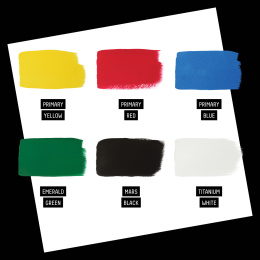 Gouache Paint Primaries Set 6x22 ml in the group Art Supplies / Artist colours / Gouache at Pen Store (137844)