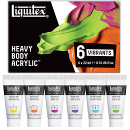 Acrylic Paint Heavy Body Vibrant Set 6x22 ml in the group Art Supplies / Artist colours / Acrylic Paint at Pen Store (137846)