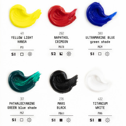 Acrylic Paint Heavy Body Colour Set 6x22 ml in the group Art Supplies / Artist colours / Acrylic Paint at Pen Store (137847)