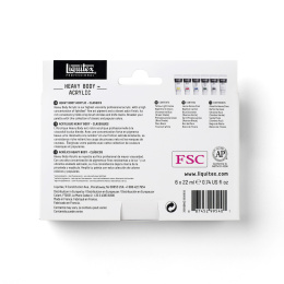 Acrylic Paint Heavy Body Colour Set 6x22 ml in the group Art Supplies / Artist colours / Acrylic Paint at Pen Store (137847)