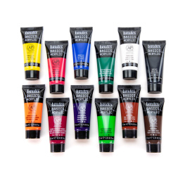 Basics Acrylic Paint Set 12x22 ml in the group Art Supplies / Artist colours / Acrylic Paint at Pen Store (137850)