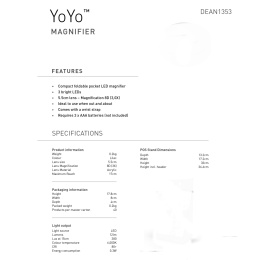 YoYo Magnifier Sky Blue in the group Hobby & Creativity / Hobby Accessories / Artist Lamps at Pen Store (137929)