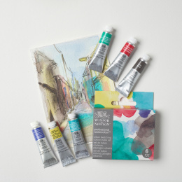 Professional Watercolour 5 ml Tubes Urban Set of 6 in the group Art Supplies / Artist colours / Watercolour Paint / Watercolour in tube at Pen Store (138005)