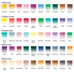 Studio Collection Colour Pencils Set of 50 in the group Art Supplies / Art Sets / Coloured pencils in sets at Pen Store (138082)