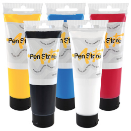 Acrylic paint 120 ml 5-set Primary in the group Art Supplies / Artist colours / Acrylic Paint at Pen Store (set_arts4)